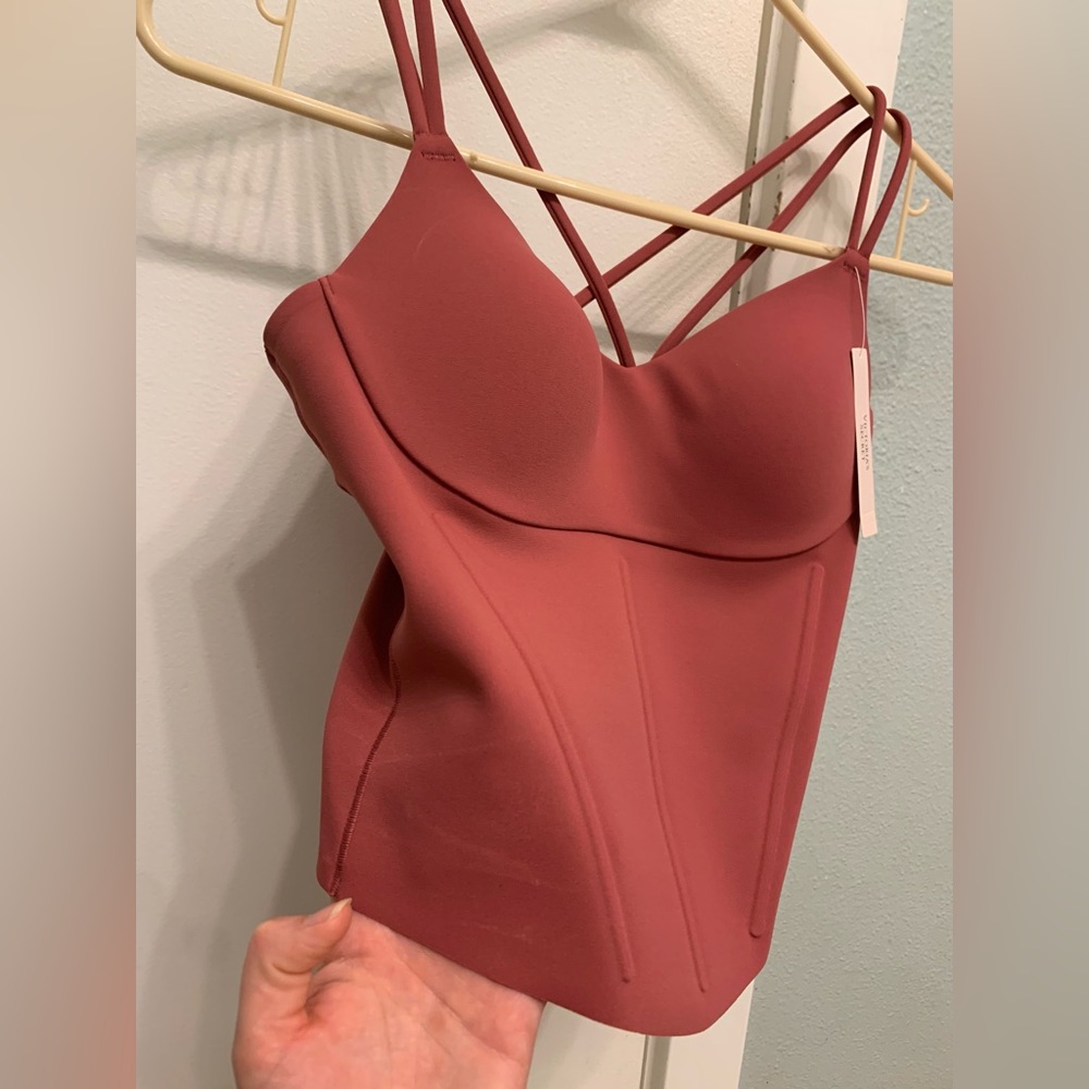 NWT VS Elevate Corset Tank Top, Deep Rose, XS - Picture 9 of 9